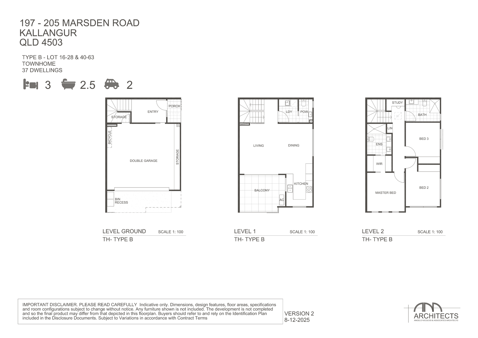 Type C townhome floorplan